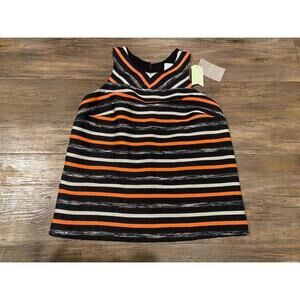 Anthropologie HD Coral Sleeveless Shirt with Cutout sz 0 NWT